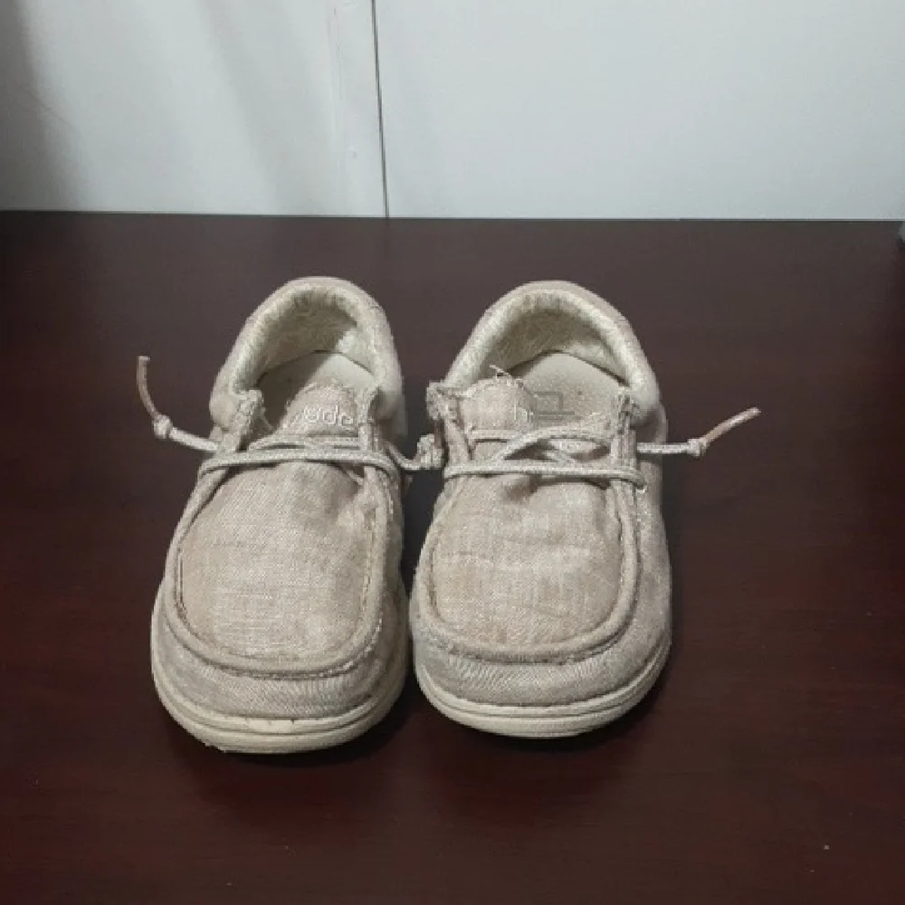 DUDE WALLY Youth Kids 12 Tan Casual‎ Shoes